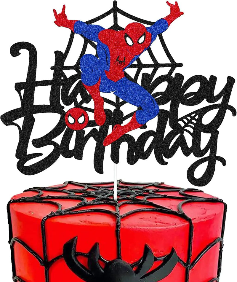 Spiderman Birthday Decorations New Spiderman Aluminum Film Balloon Disposable Tableware Party Plates Straw Supplies Baby Shower