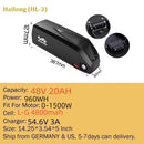 Ebike Battery Hailong Polly 36V 48V  20Ah 24Ah 25Ah 18650 21700 Electric Bike Batteria 14.4ah for500W 750W 1000W 1500W Motor