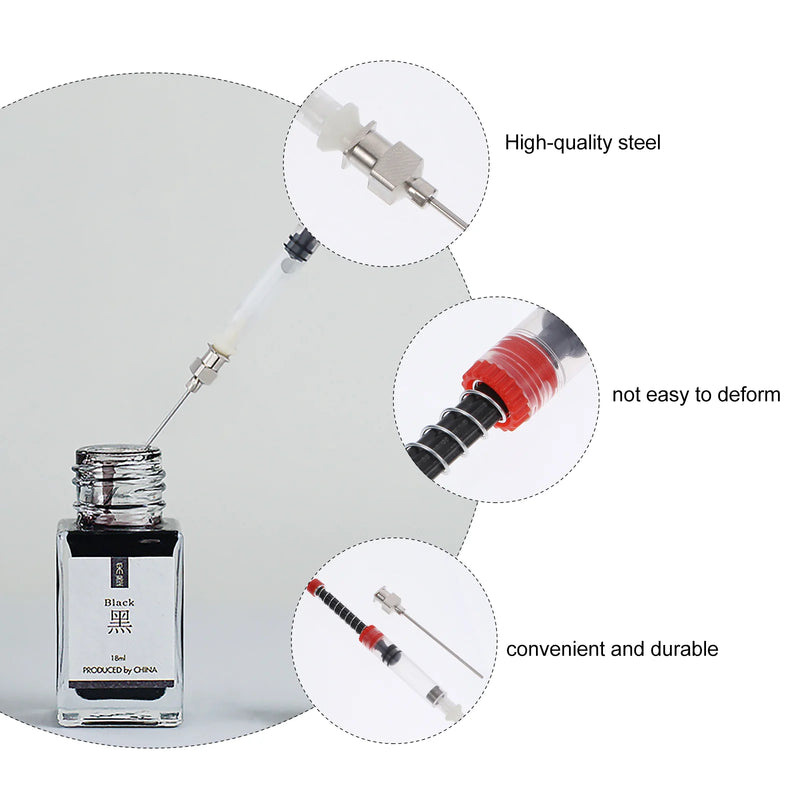 Ink Pen Fountain Syringe Converter Spring Filler Tool Absorber Refills Filling Refill Replacement Accessories Writing Supplies