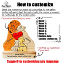 Art Wooden Family Puzzle Personalized Name Puzzle Wooden Lion Puzzle Home Decor Thanksgiving Christmas Warm Gifts for Kid Mother