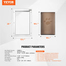 SucceBuy Pet Door Aluminum Frame with Lock and Flap System Weatherproof Doggy Door Easy to Install in Interior or Exterior Doors