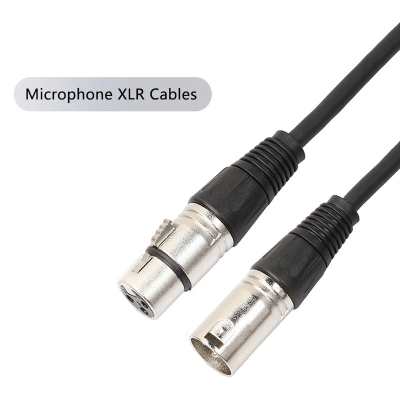 3 Pin XLR Male To Female Microphone Cable Guitar Mixer Speaker Patch Panel for Powered Speaker Amplifier Mixer 3M