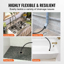 SucceBuy Drain Cleaning Cable Professional Sectional Drain Cleaner Cable Hollow Core Sewer Drain Auger Cable  Sink Floor Drain