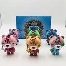 6pcs/set REGGEDY TEDDY FLOWER ART SERIES LILY BLUE ROSE BELLIS SAKURA LAVANDER CLOVER Action Figures Q Mini PVC Model Dolls