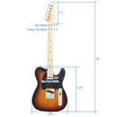 GTL Maple Fingerboard Electric Guitar Bag Strap Plectrum Connecting Wire Spanner Tool Sunset Color