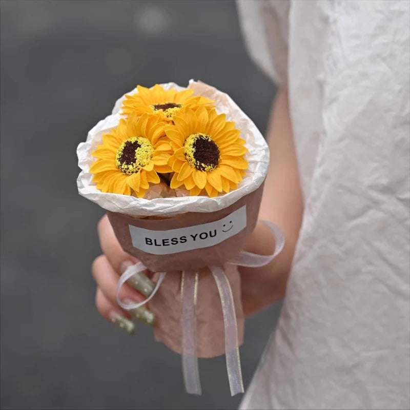 Soap Flower Bouquet Valentine's Day Gifts Creative Rose Soap Flower Mothers Day Gift Rose Soap Flower Creative Fake Flower Decor