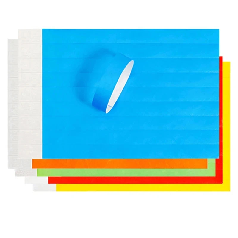 DUBAND 1000 Pcs No Logo Paper 3/4 Inch Wristbands for Event, Sport Wristband, Tyvek ID Festival Paper Bracelet