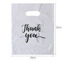 100/50/10Pcs Thank You Gift Bags Wedding Birthday Guest Gift Wrap Plastic Shop Bags Small Business Candy Pastry Store Packaging