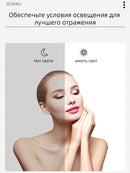 Makeup Mirror with LED Lights High Brightness Frameless Rectangular Mirror Anti-fog Bathroom Mirror Compensation for Damage