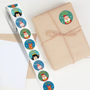 500 Pcs/Roll Merry Christmas Santa Claus Sticker Gift Decoration Sealing Stickers Children's Reward Sticker