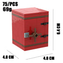 MOC Building Blocks Figures Accessories Cash Dollar Coin Bag Model Gold Silver Bar Colored Diamond Treasure Box Series Coffer