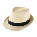 Straw Sun Hat Mens Womens Casual Breathable Cowboy Wide Brim Jazz Hat Sun Protection Fashion Beach Caps Summer