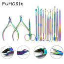 1pcs  Stainless Steel Dead Skin Remover Nails Cuticle Pusher Double-ended Cuticle Pusher  Remover Nail Art Cleaner Care Tool