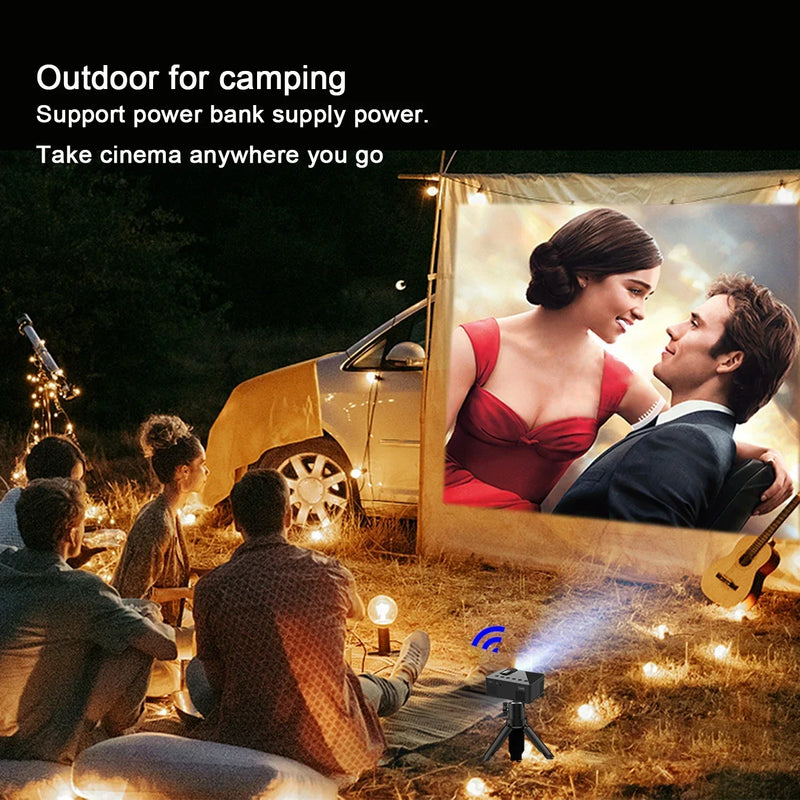 YT100  Mini Projector 1080P Supported  Mobile Video Home Cinema Portable Wifi Wireless Mirroring IPhone Android Smartphone