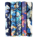 5PCS 25 x 25cm/50 x 50cm Squares Cotton Craft Japanese Fabric Cloths for DIY Bundle Patchwork Quilting Sewing Artcraft