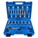 AP03 18Pcs Steering Hub Suspension Shock Absorber Strut Nut Removal Tool Socket Set for VW Ford Honda/Nissan etc.