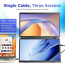 UPERFECT Delta 15.6" Dual Portable Monitor For Laptop Screen Extender 1080P HDR 360° Folding Stacked with Stand For Laptop PC