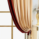 2pcs Curtain bedroom living room luxury flannelette color festival