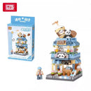 LOZ Building Blocks City View Scene Ice Cream Shop Photo Studio Cafe Flower Shop  Commercial Shop  Christmas Gift for Children