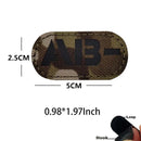 5*2.5CM IR Reflection Blood Type A B AB O POS NEG Embleem Hook and Loop Patches,Tactical Badges Clothes Stickers Glow in Dark