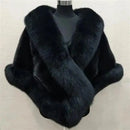 Classic Faux Fur Shawl Soft Dress Shawl Fine Touch Lady Wedding Dress Cape Warm Poncho  Cold Resistant
