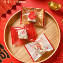 2025 Chinese New Year Snowflake Crispy Packaging 100Pcs 7x10cm Baking Cookie Machine Sealed Candy Bags