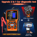 FOXWELL NT301 Plus 2 in 1 OBD2 Scanner Battery Tester OBDII Diagnostic Tool Check Engine Car Code Reader 12V 100-1100CCA Crank