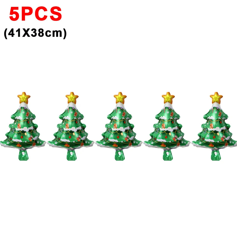 15/1Pcs Christmas Foil Balloons Santa Claus Xmas Tree Aluminum Balloons New Year Kids Gifts Toys Xmas Birthday Party Decorations