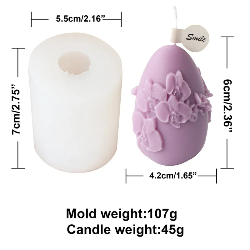 Easter Embossed Silicone Mould Easter Egg Candle Molds Diy Aromatherapy Plaster Graffiti Eggs Candle Making Kit Diy Craft Tools