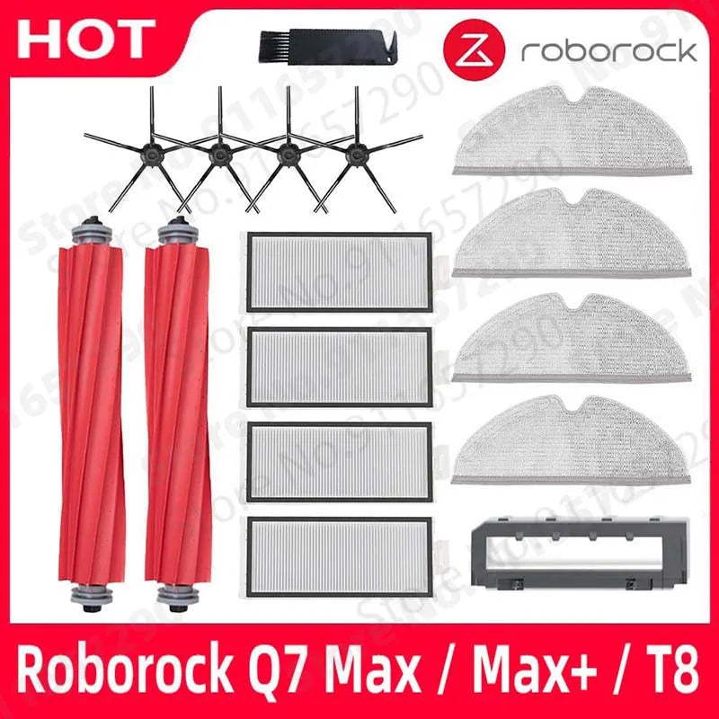 Roborock Q7 Max / Max+ / T8 Spare Parts Main Side Brush Hepa Filter Mop Rag Cover Replacement  Vacuum Cleaner Accessories