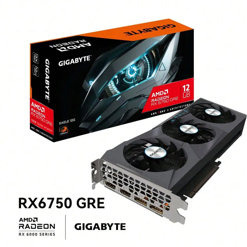 New GIGABYTE RX6750GRE EAGLE graphics card 10G with Three fan Placa de vídeo GDDR6 256 bits PCIe 4.0 For AMD 5700x3D CPU Kit