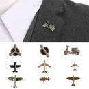 Fashion Alloy Enamel Brooches Women Men Crystal Airplane Brooch Rhinestone Aircraft Lapel Pin Suit Collar Clothing Accessories