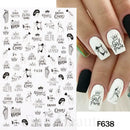 3D Bunny Nail Art Sticker Decals Decorations Easter Egg Design Cute Cartoon Rabbit Flower Nail Stickers Sliders for Manicure