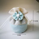 5/20/50Pcs Christmas Heart Gift Bags Cloth High Quality Thickened Drawstring Candy Dragee Packaging Bag Diy Bonbonniere Gift Bag