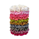 Small Hair Rope Set Ponytail Holder Rubber Bands Silky Satin Scrunchies Solid Color Elastic Hair Bands Clothing Accessories