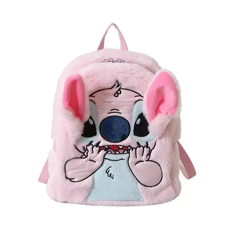 Disney New Stitch Plush Backpack Cartoon Fashion 3d Mini Women's Backpack Large Capacity Cute Children's Schoolbag High Quality