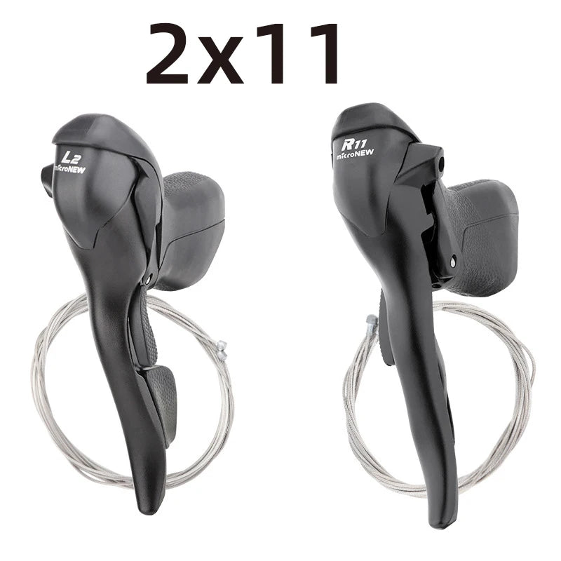 microNEW Road Bike Bicycle Shifter 2*10 Speed For 22.2-23.8mm Handlebar 7/8/9 Speed Dual Control Levers