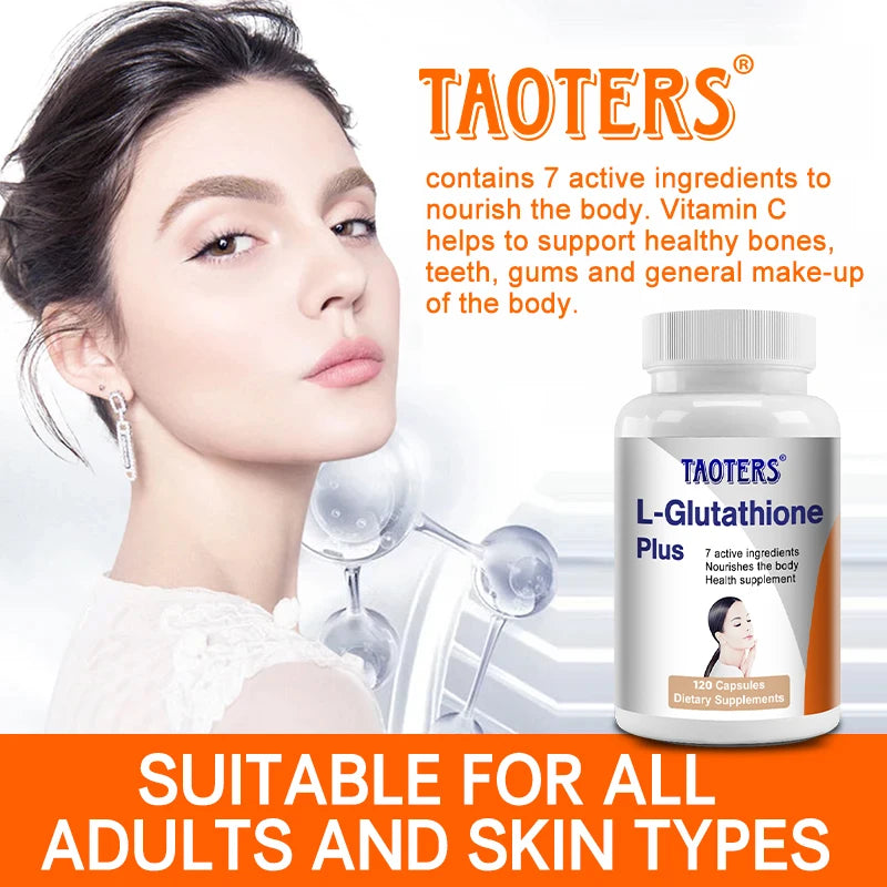 L-Glutathione Supplements - Helps The Immune System, Antioxidants, Supports Skin and Overall Health
