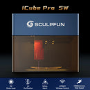 Sculpfun iCube Pro 5W Portable Laser Engraving Machine Ultra-fine 0.06mm laser spot 130x130m with Smoke filter temperature alarm