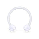 1/9PCS 16G Surgical Steel Lip Hoop Ring Crystal Cubic Horseshoe Barbell Tragus Cartilage Earring Helix Daith Septum Piercing