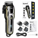 Kemei PG1990A Rechargeable Hair Clipper or Limit Combs Professional Cordless Men Hair Trimmer Men's Hair Cutting Machine Barber