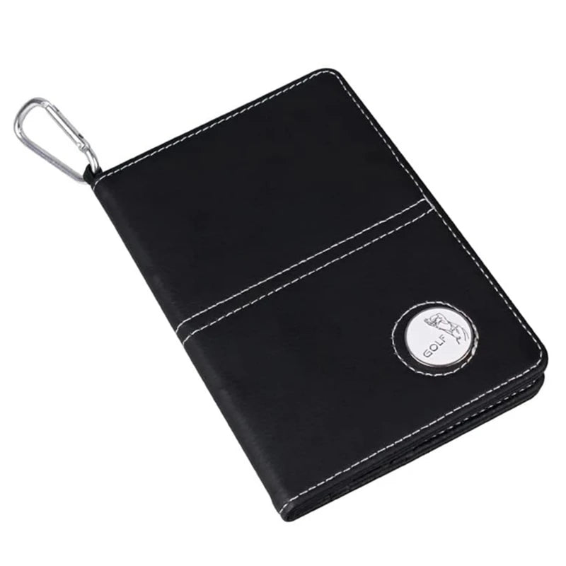 Refillable Golf Scorecard Holder Leather Golf Yardage-Book Cover With Golf Scorecard Book,Unique Golf Gift For Women Men