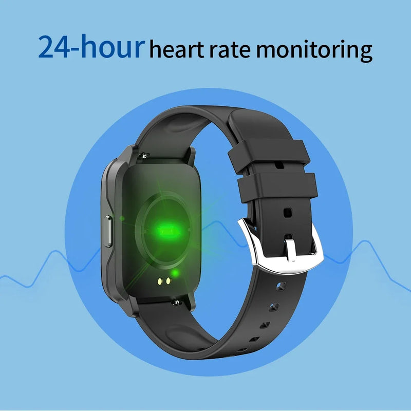 KUMI KU2S 1.69Inch Dual Curved Screen Men Smart Watch Fitness Heart Rate Monitor Blood Oxygen Smartwatch For Android For IOS