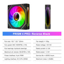 PRISM 4 PRO Computer Chassis Fan 120mm ARGB 12V 4Pin PWM Cooling Fan 5V 3PIN Infinite Mirror Light Effect CPU Cooling Fan
