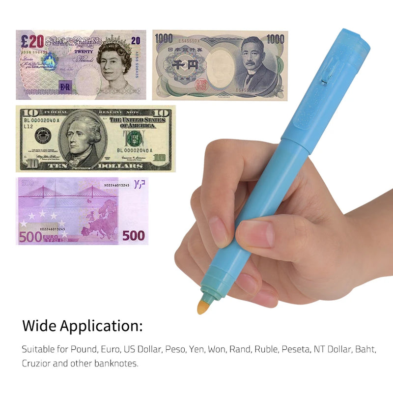 Multi-function UV Light Money Counterfeit Detector Pen Mini Banknote Tester Pen Currency Cash Checker Money Fake Dollar Marker