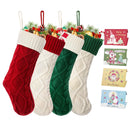 18 inch Large Christmas Stocking,Knitted Xmas Compression Stocking for Kids,Hanging Stocking for Candy Gift Christmas Decoration