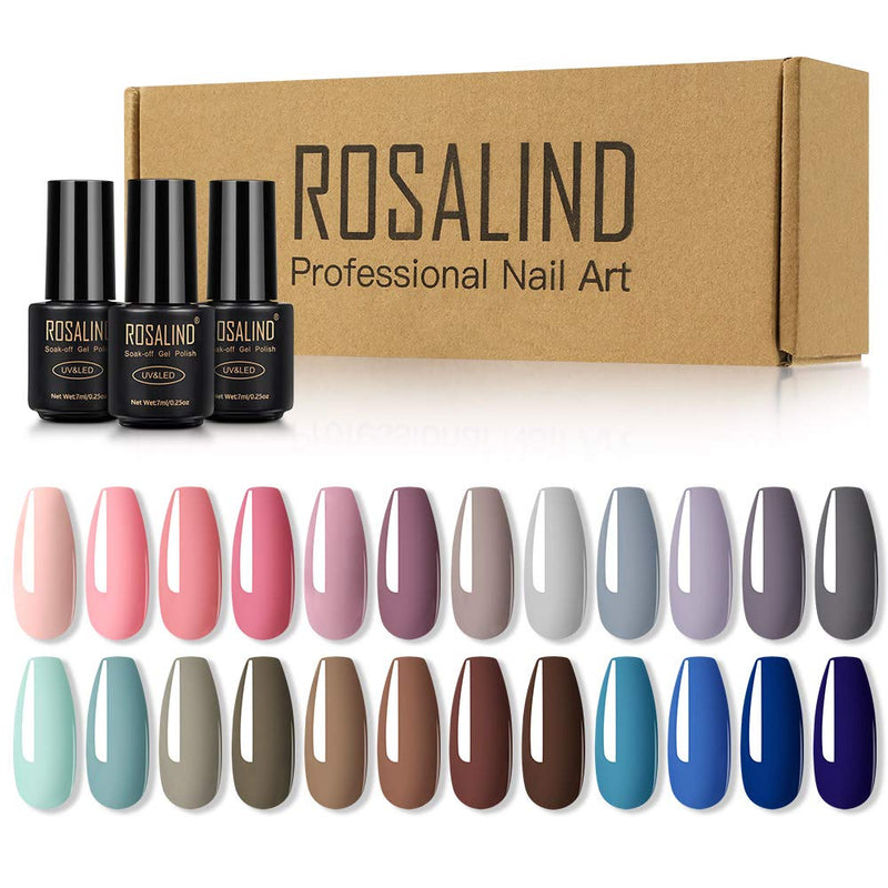 ROSALIND Nail Kit Manicure Set For Nail Gel Varnish Semi Permanent Lot 36W UV LED Lamp Nail Art machine Gel Polish Set