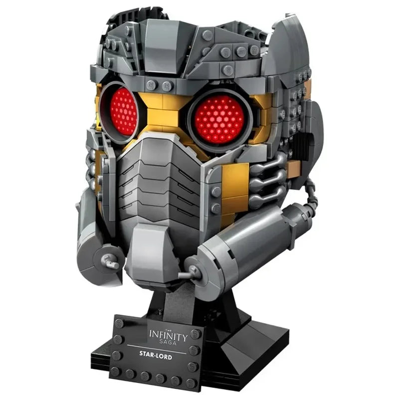 602PCS Star-Lord's Helmet Model Dasveida Helmet Bust  Building Blocks Toys Fit 76251 75304 Gift for Birthday