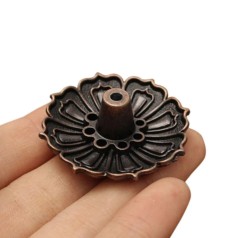 Lotus Alloy Incense Burner Stick Holder Gourd Incense Inserter Home Buddhism Decoration Temples Yoga Studios Fragrance Ornament