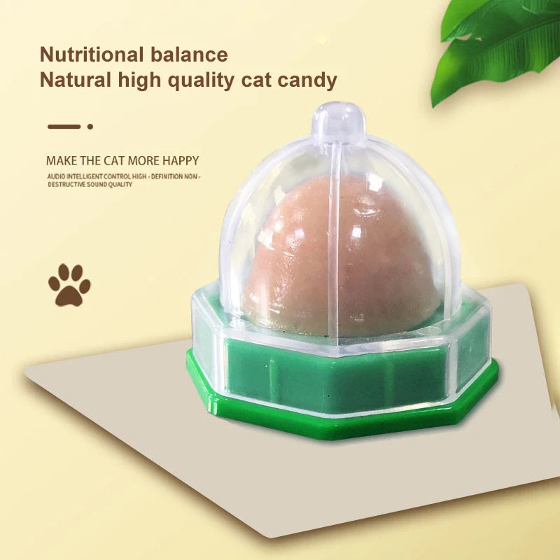 Healthy Cat Catnip Ball Nutrition Candy Fixed pets Snacks Licking Sugar Vitamin Gel Energy Ball Snack Toys Kittens Help Digestio